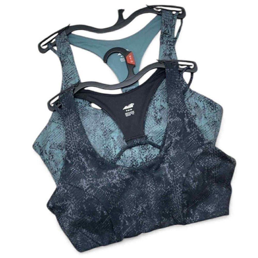 Women’s Snakeskin Print Active Sports Bra 2-Pack Size M